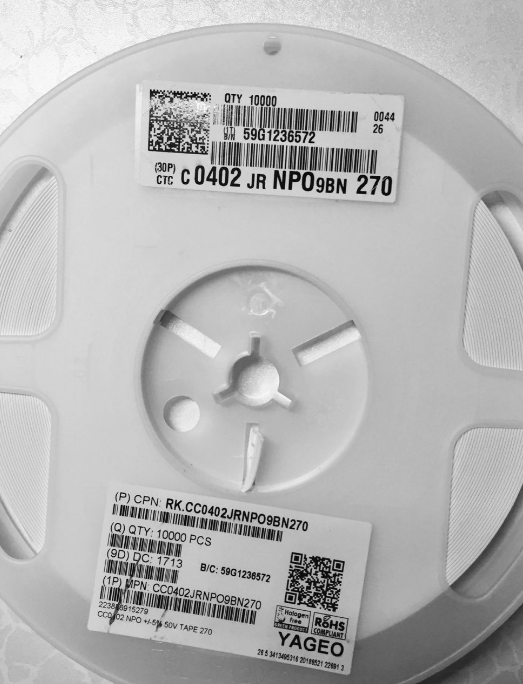 Yageo MLCC capacitors stock for Ordering ,CC0402 series capacitors