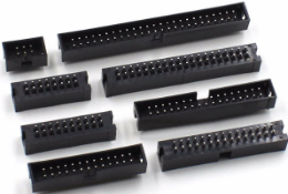 2.54mm间距简牛DC3 180°直针DIP6P 8P 10P 14P 16P 20P 26P 34P 40P 50P 60P 10P-黄色