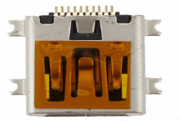 Female mini USB connector ，10pin SMD 