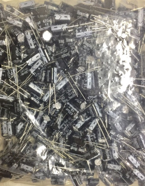 470uF 16V 8X12 DIP aluminum electrolytic capacitor 105°C China domestic made high quality