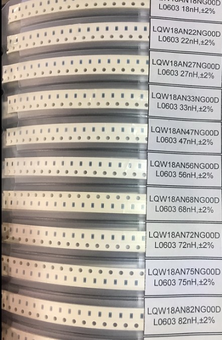 High frequency & High Q Winding Inductor Murata 0603 33kindsX20pcs LQW18AN sample book， Assortment Kit