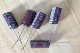  100uF 100V size10*20 DIP Nichicon brand aluminum electrolytic capacitor 