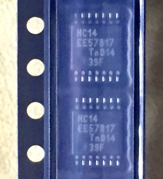 74HC14PW ,TSSOP14 Inverter Schmitt Trigger 6-Element CMOS