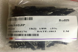 A09-102JP，1K 1/8W 5% 排阻