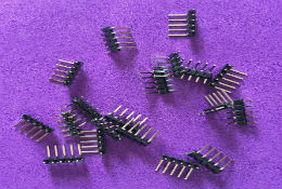1X5pin 2.54mm弯针排针 