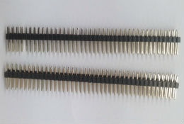  2X40pin 2.54mm间距镀金0.8u 排针
