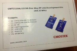CMT2119A/2219A One-way RF Link Development kits（868.35MHZ)  