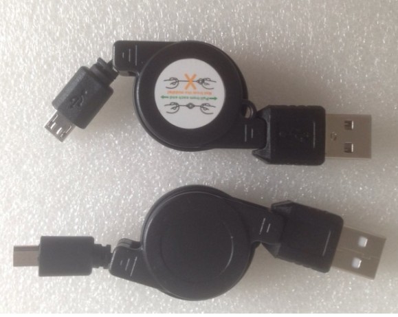 Mini 5P USB Retractable cable