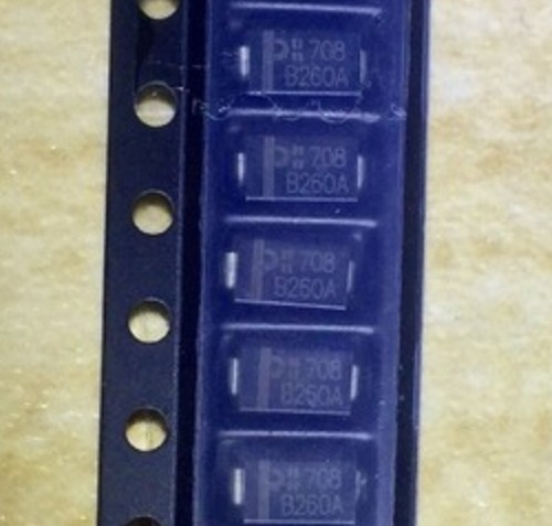 B260A-13-F ，SMA,Diode Schottky 60V 2A 