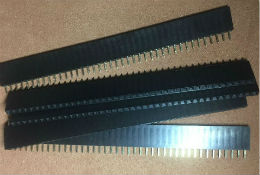 1X40pin 2.54mm直针排母，塑高8.5mm ，镀金0.8U